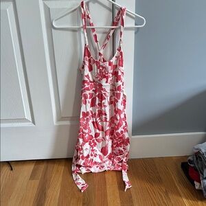 Floral Pink and White Dress